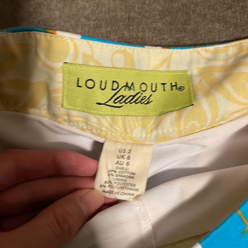 Loudmouth Golf Skort Skirt - Seagull Bird Print - 2 - Picture 6 of 6